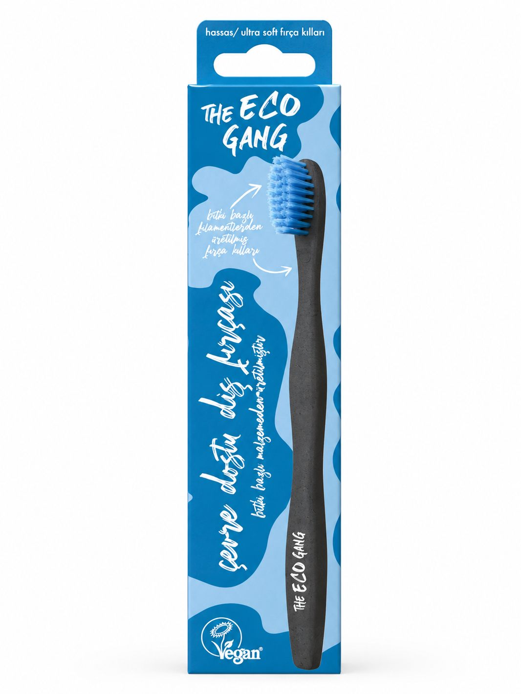 The Eco Gang Adult Plant Based Toothbrush Sensitive Blue - Mavi