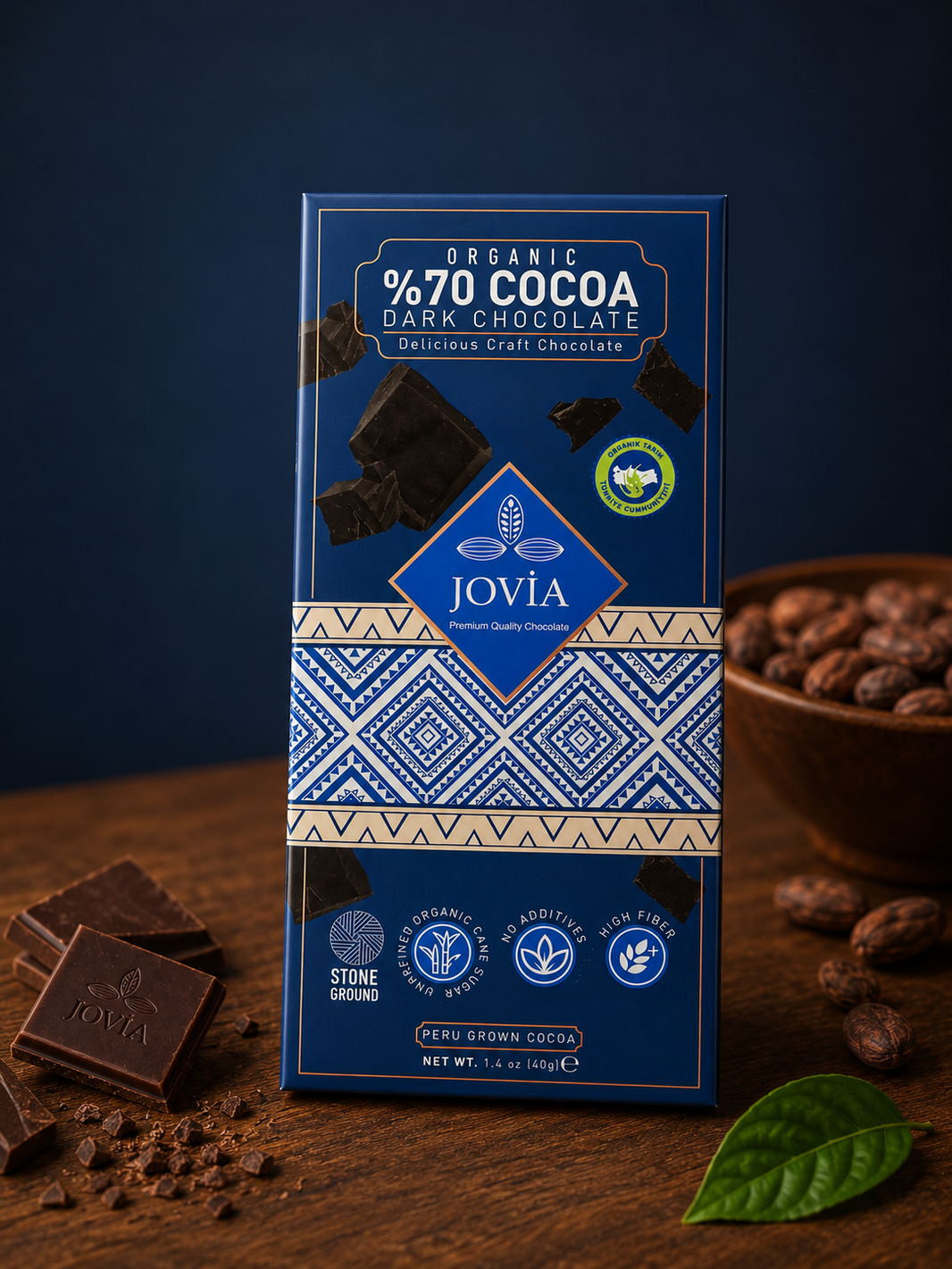 Jovia Organik %70 Bitter Çikolata 40 Gr