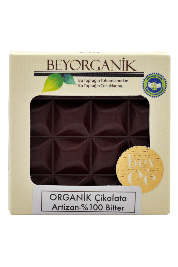 Beyorganik Organik Artizan Çikolata %100 Bitter 40 gr