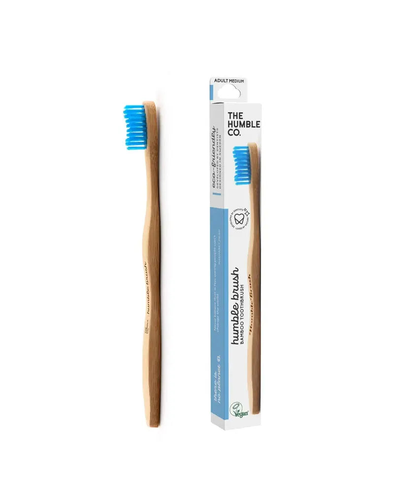 Humble Brush Yetişkin Bambu Diş Fırçası Medium – Mavi