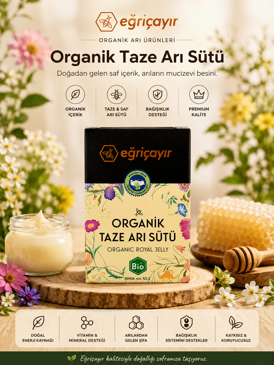 Eğriçayır Organik Arı Sütü 30Gr