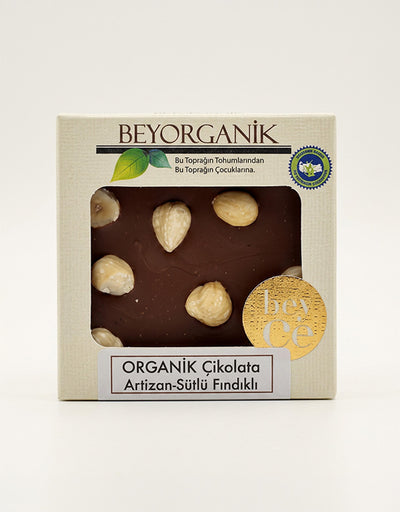 Beyorganik Organik Artizan Sütlü Fındıklı Çikolata 40 gr