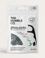 Görseli galeri görüntüleyicisine yükle, Humble Corn Starch Floss Picks Charcoal
