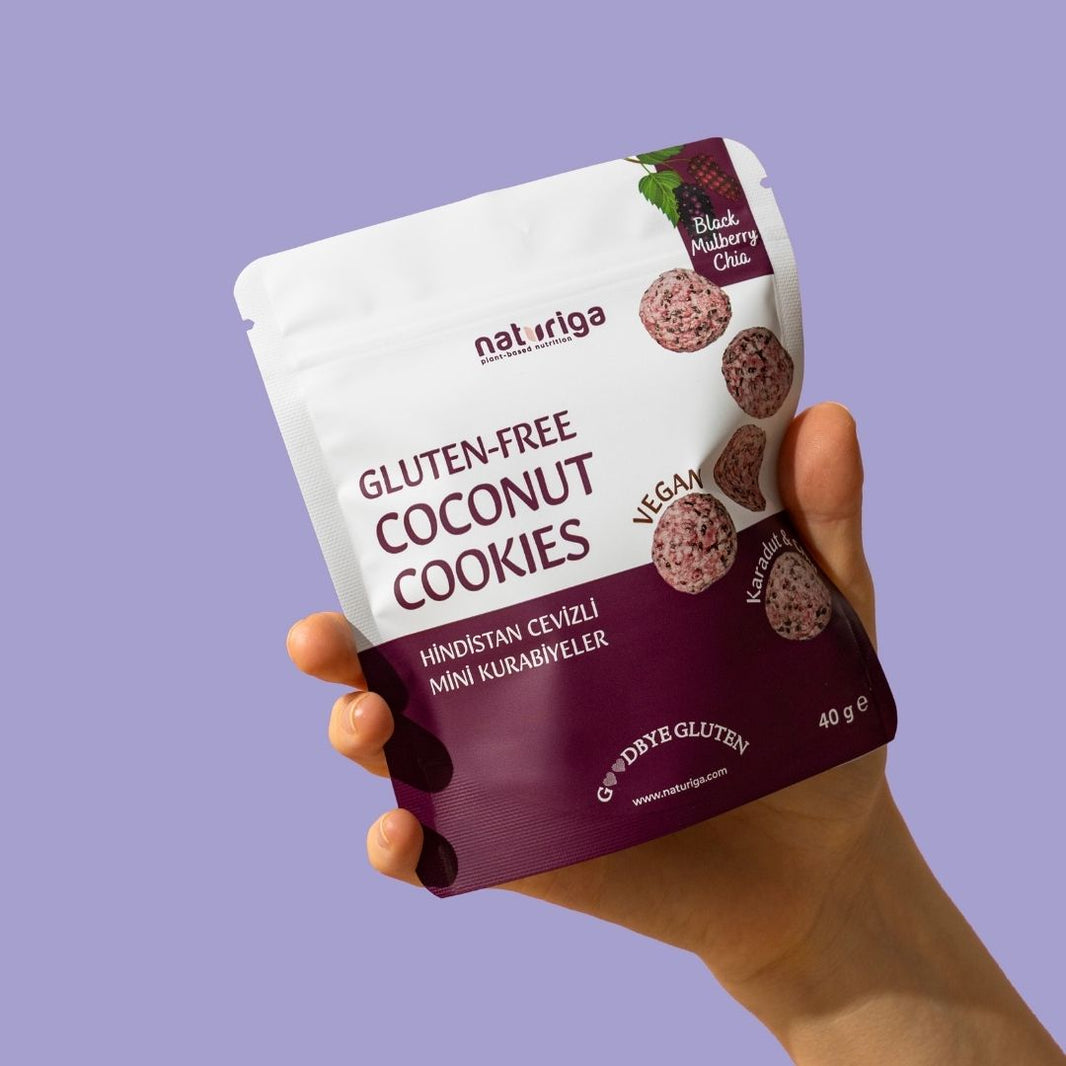 Naturiga Karadut & Chialı Hindistan Cevizli Yumuşak Kurabiye 40gr