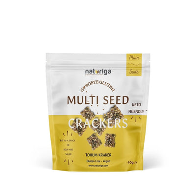 Naturiga Glutensiz Unsuz Tohum Kraker/Sade 40gr