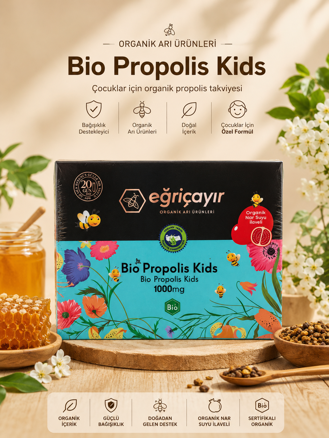 Eğriçayır Bio Propolis Kids 1000MG