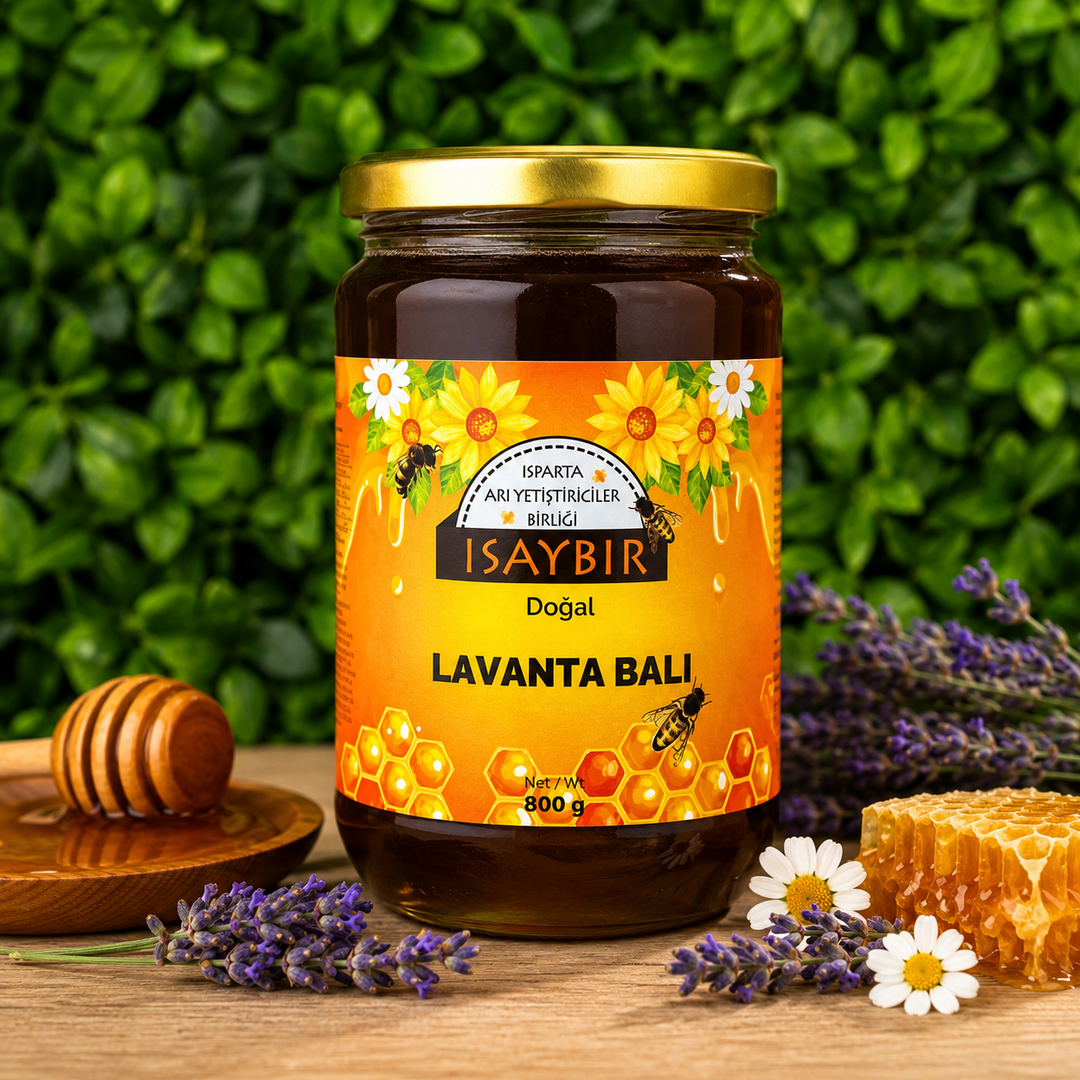 ISAYBIR lavanta balı 800 g cam kavanoz ürün görseli