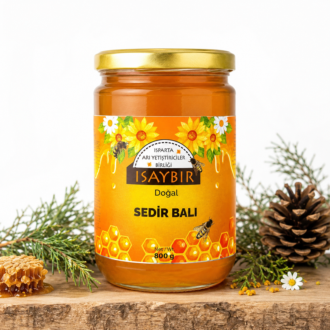 ISAYBIR sedir balı 800 g cam kavanoz ürün görseli