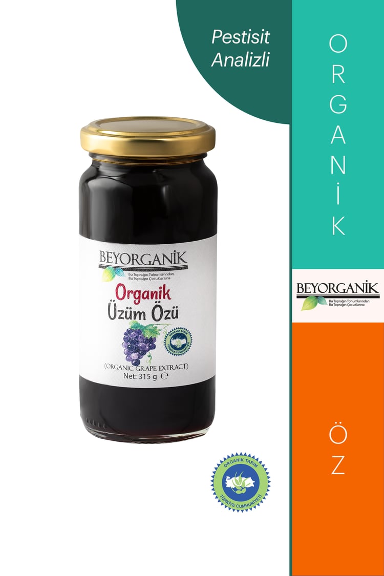 Beyorganik Organik Üzüm Özü 315 gr (Pestisit ve Ağır Metal Analizli)