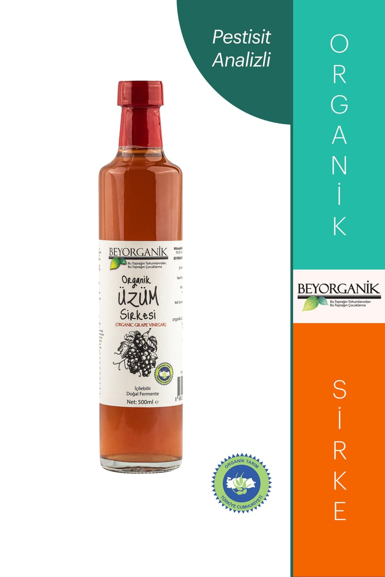 Beyorganik Organik Üzüm Sirkesi 500 ml (Pestisit Analizli)