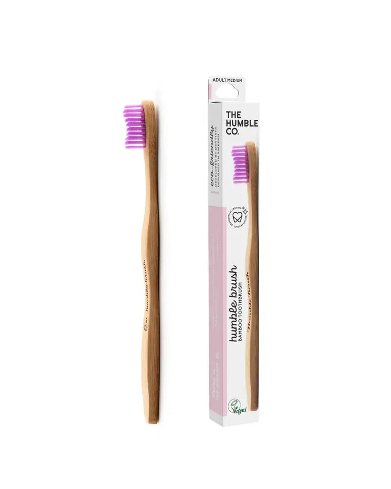 Humble Brush Yetişkin Bambu Diş Fırçası Medium – Lila